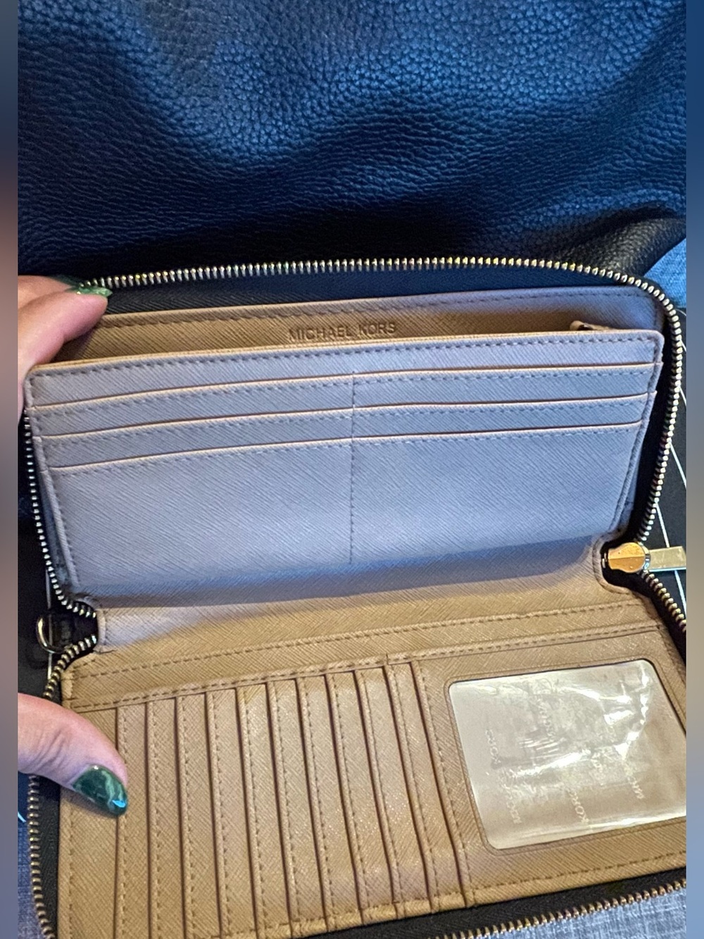 Michael Kors Black Leather Hobo Bag and Wallet - Picture 10 of 14